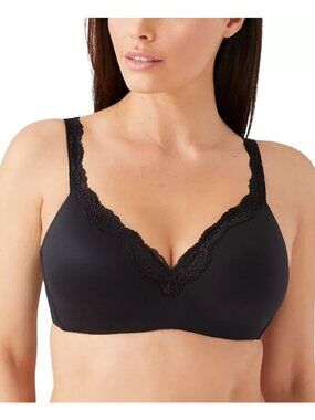 🆕 WACOAL Softly Styled Wireless Bra 36DD Black #856301